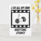 Knitting Stunts Kaart (Gele Bloem)