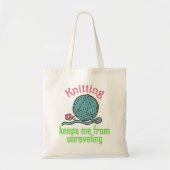 Knitting Therapy Tote Bag (Voorkant)