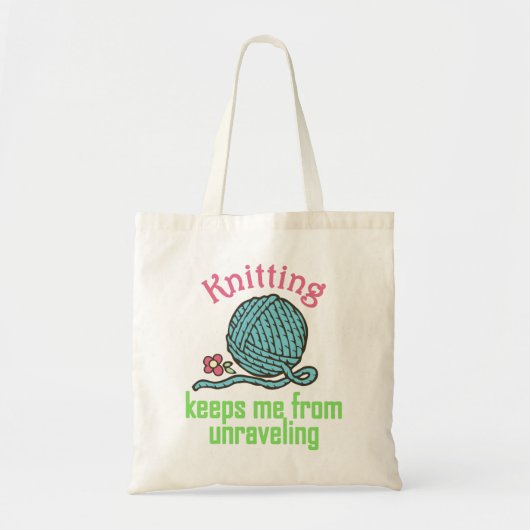 Knitting Therapy Tote Bag (Voorkant)
