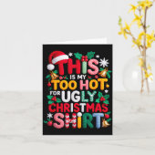 Knitting This Is My It's Too Hot For Ugly Christma Kaart (Gele Bloem)