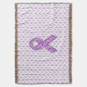 Knitting van Crystal Pink Ribbon Awareness Deken (Voorkant Verticaal)