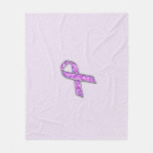 Knitting van Crystal Pink Ribbon Awareness Fleece Deken (Voorkant)