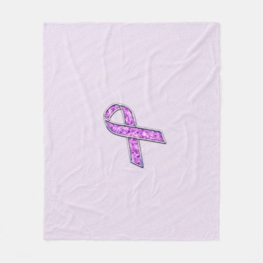 Knitting van Crystal Pink Ribbon Awareness Fleece Deken (Voorkant)