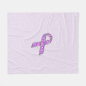 Knitting van Crystal Pink Ribbon Awareness Fleece Deken (Voorkant (Horizontaal))
