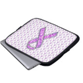 Knitting van Crystal Pink Ribbon Awareness Laptop Sleeve (Voorkant onderkant)