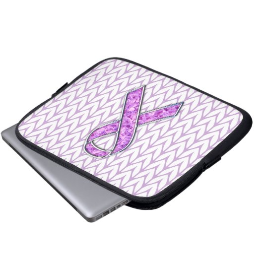 Knitting van Crystal Pink Ribbon Awareness Laptop Sleeve (Voorkant onderkant)