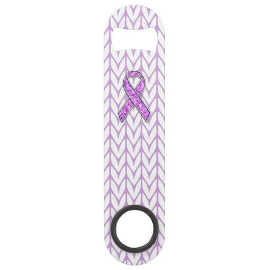 Knitting van Crystal Pink Ribbon Awareness Speed Flessenopener (Voorkant)