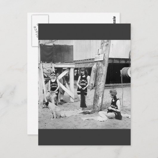 Knitting Venice Lifeguards, begin jaren 1900 Briefkaart (Voorkant / Achterkant)