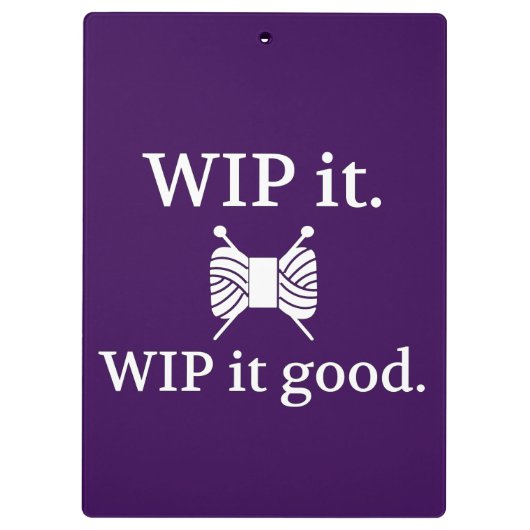 Knitting ・ WIP het Goede Kunsten {Donker} Klembord (Achterkant)