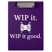 Knitting ・ WIP het Goede Kunsten {Donker} Klembord (Voorkant)