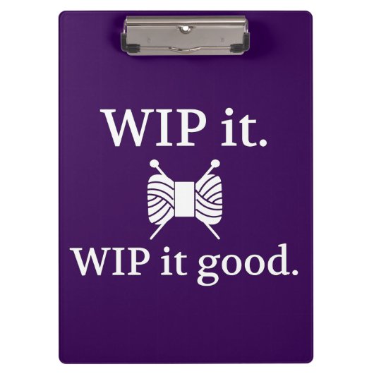 Knitting ・ WIP het Goede Kunsten {Donker} Klembord (Voorkant)