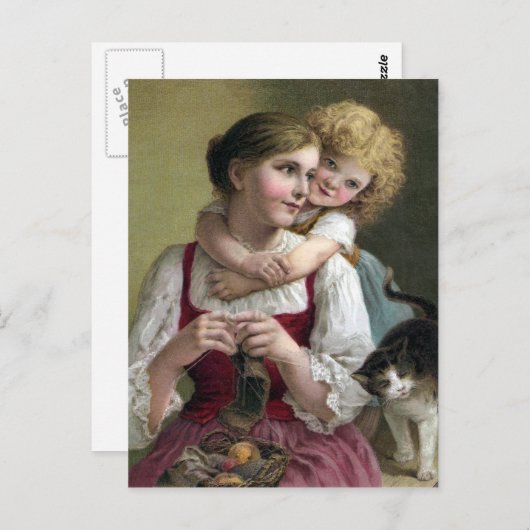 Knitting with Sweet Distractions Briefkaart (Voorkant / Achterkant)