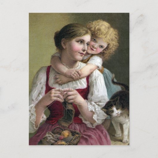 Knitting with Sweet Distractions Briefkaart (Voorkant)