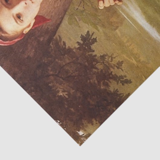 Knitting Woman van William-Adolphe Bouguereau Tissuepapier (Detail)