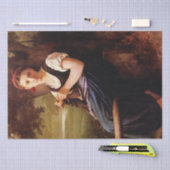 Knitting Woman van William-Adolphe Bouguereau Tissuepapier (Craft)