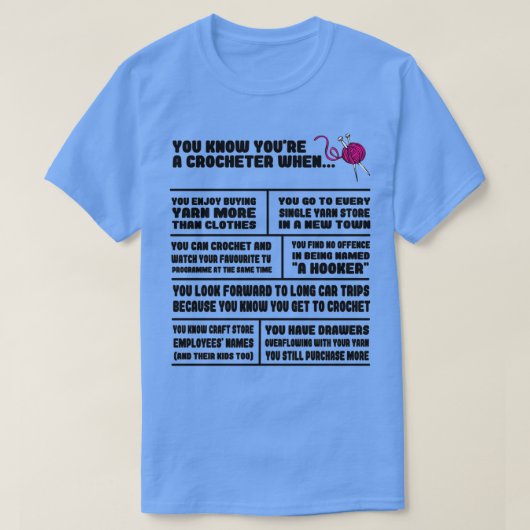 Knitting Wool Crochet Needlework Hobby Sewing (7) T-shirt (Design voorkant)