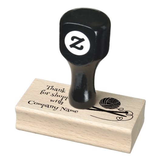 Knitting Wool Yarn Shop Hartelijk dank Rubberstempel (Stempel)
