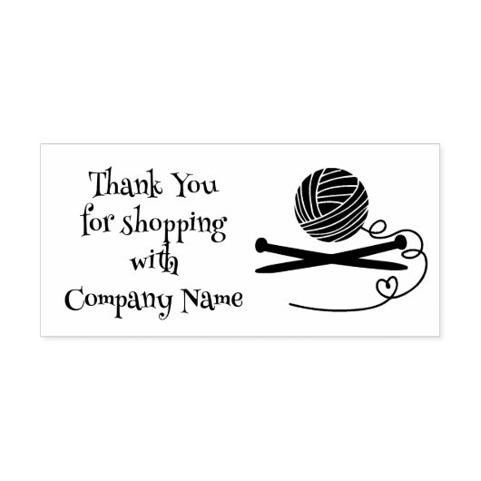 Knitting Wool Yarn Shop Hartelijk dank Rubberstempel (Afrduk)