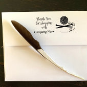 Knitting Wool Yarn Shop Hartelijk dank Rubberstempel