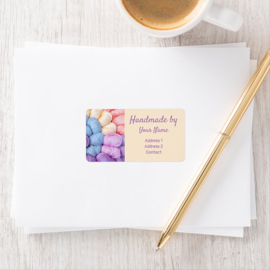 Knitting Yarn Balls Address Label (Insitu)