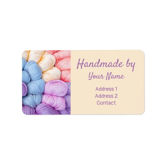 Knitting Yarn Balls Address Label (Voorkant)