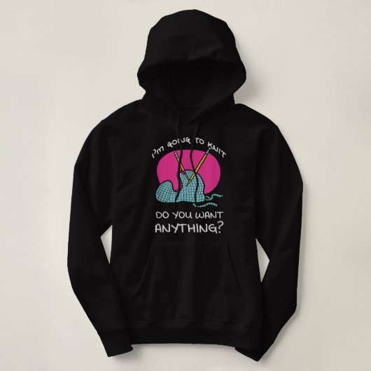Knitting Yarn Crafts Fibre Artists - Sew Funny Hoodie (Design voorkant)