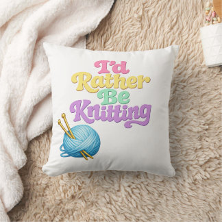 Knitting Yarn Geek Throw Pillow Kussen