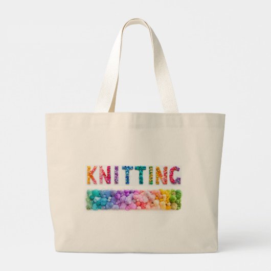 Knitting Yarn Grote Tote Bag (Achterkant)