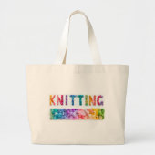 Knitting Yarn Grote Tote Bag (Voorkant)