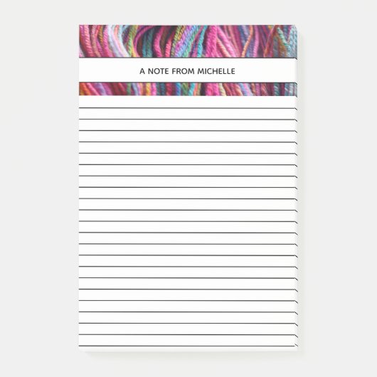 Knitting Yarn Handspun Pink Magenta Post-it® Notes (Voorkant)
