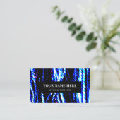 Knitting Yarn Handspun Textuur Abstract blauw Visitekaartje (Staand voorkant)