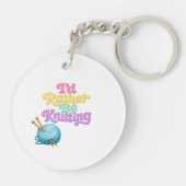 Knitting Yarn Lover Sleutelhanger (Achterkant)