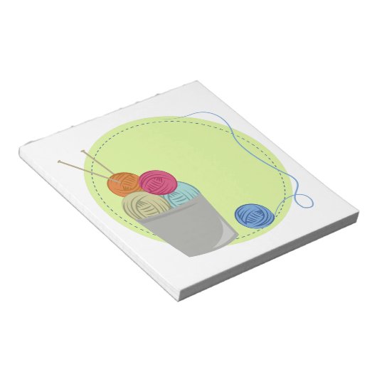 Knitting Yarn Notitieblok (Schuin)