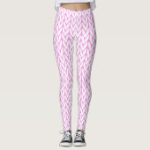 Knitting Yarn Pattern Pink Decor Leggings (Voorkant)