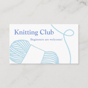 Knitting Yarn Standard, 3,5-inch x 2,0-inch Visite Visitekaartje