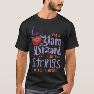Knitting Yarn Tovenaar citaat voor Magicische Knit T-shirt
