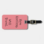 Knitting. Zal reizen. Bagagelabel (Voorkant horizontaal)