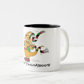 Knittinggaroos Rollerblading Tweekleurige Koffiemok (Voorkant rechts)