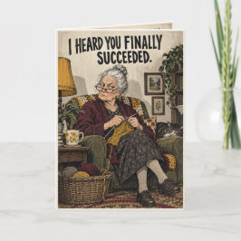 Knitty Gritty Eindelijk Geslaagd Grappige Felicita Kaart