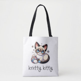 Knitty Kat Tote Bag