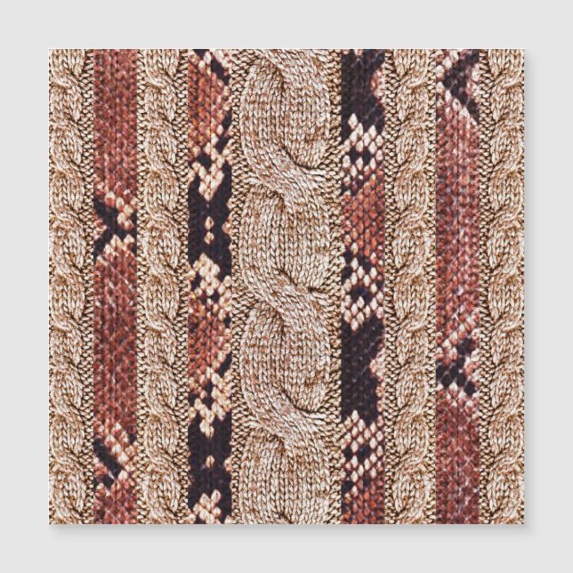 Knitwear textuur, geometrisch slangenpatroon. (Voorkant)