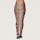Knitwear textuur, geometrisch slangenpatroon. leggings (Achterkant)