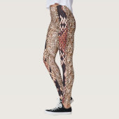 Knitwear textuur, geometrisch slangenpatroon. leggings (Links)