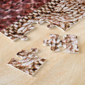 Knitwear textuur, geometrisch slangenpatroon. legpuzzel (Zijkant)