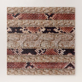 Knitwear textuur, geometrisch slangenpatroon. legpuzzel (Horizontaal)