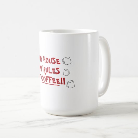 KNIVEERT KOFFIE MOK!!! Mok (Voorkant rechts)