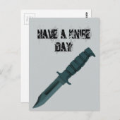 Kniven hebben een dag van het leven briefkaart (Voorkant / Achterkant)