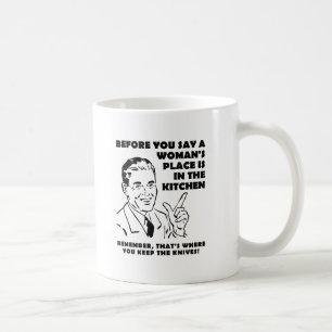 Kniven houden in de Keuken Funny Mug Koffiemok