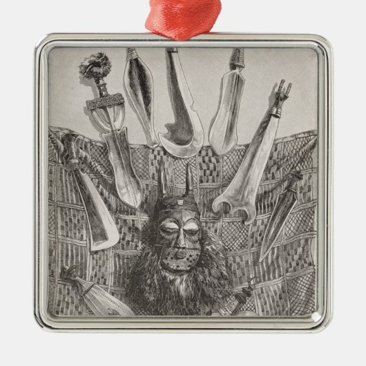 Kniveren, masker en mat uit de Democratische Repub Metalen Ornament (Voorkant)