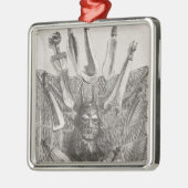 Kniveren, masker en mat uit de Democratische Repub Metalen Ornament (Links)